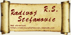 Radivoj Stefanović vizit kartica